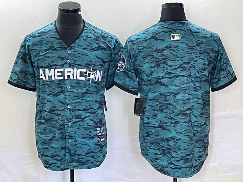 Mens Los Angeles Angels Blank Teal 2023 All Star Cool Base Stitched Jersey->los angeles angels->MLB Jersey
